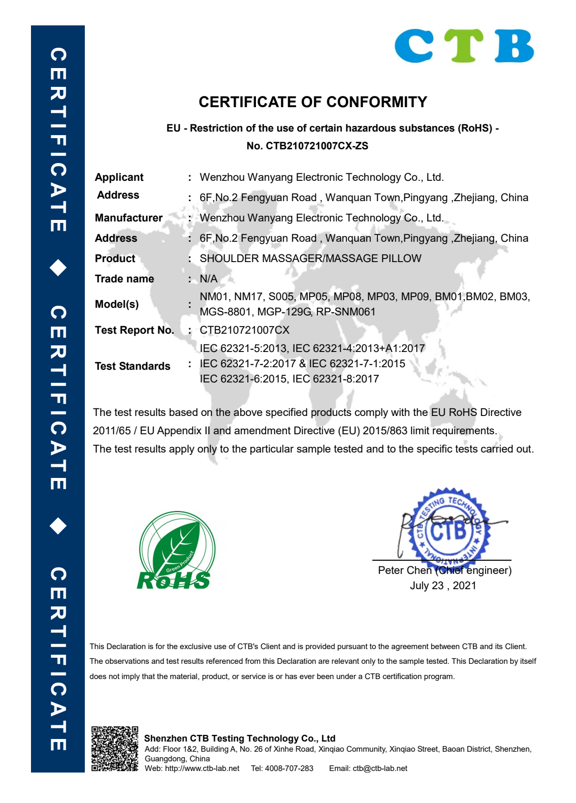 FCC — Supplier's Declaration of Conformity