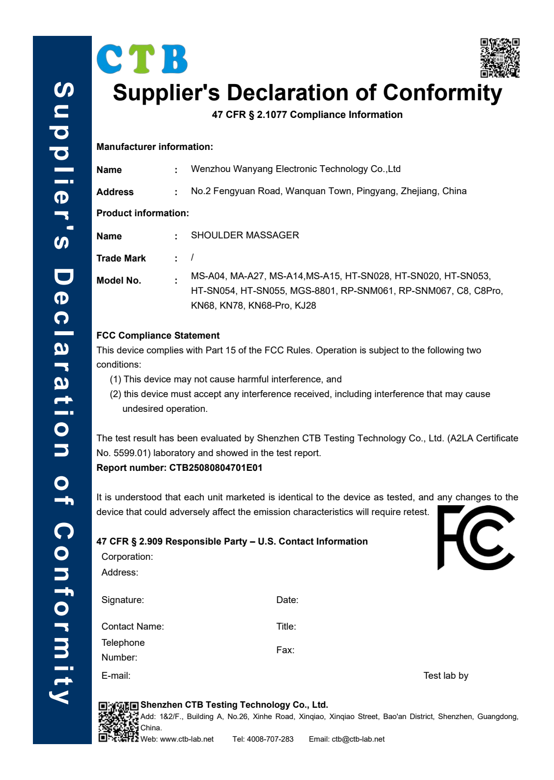 RoHS — Certificate of Conformity