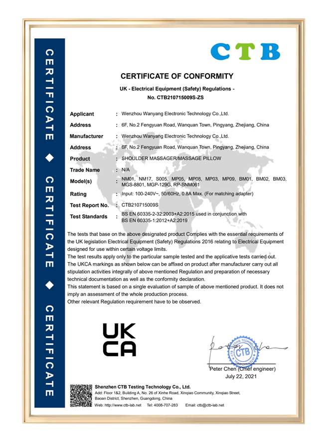 UKCA certified